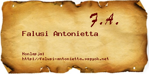 Falusi Antonietta névjegykártya